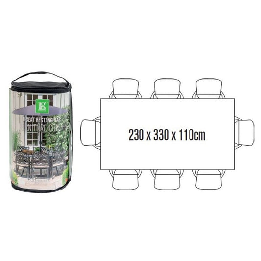 Leisuregrow 8 Seat Rectangular Dining Set Cover