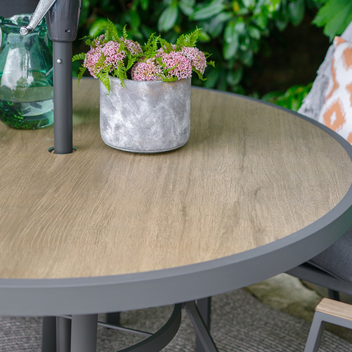 Leisuregrow Monza 4 Seat Dining Set with Parasol | A0008