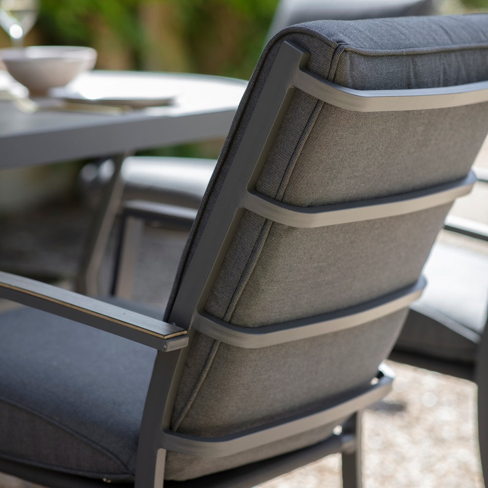 Leisuregrow Monza 6 Seat Dining Set with Parasol | A0009