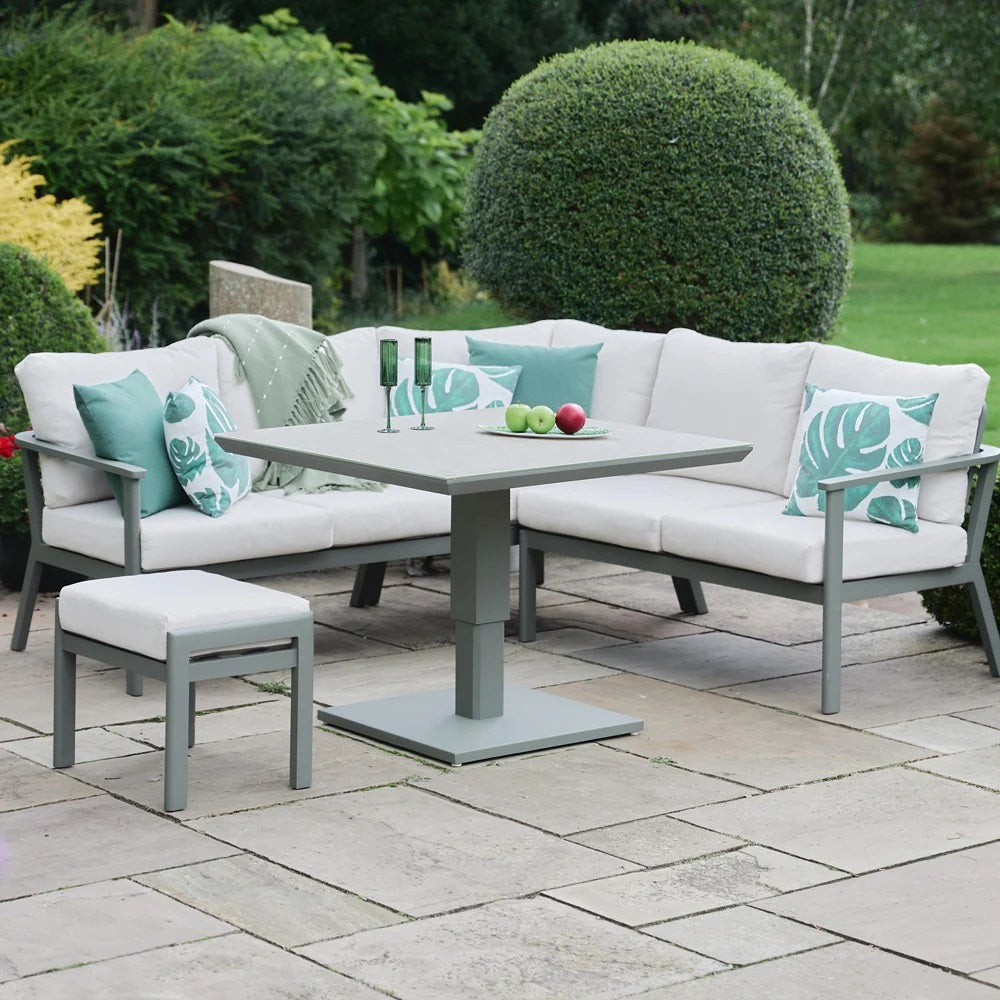 Leisuregrow Tuscany Corner Set with Adjustable Table | A0035