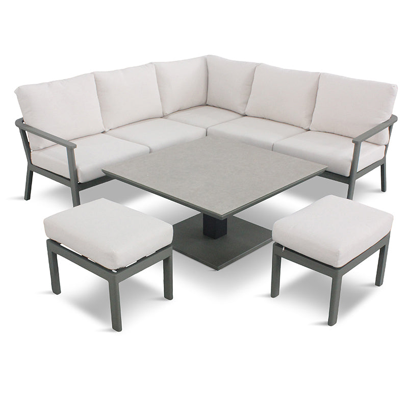 Leisuregrow Tuscany Corner Set with Adjustable Table | A0035