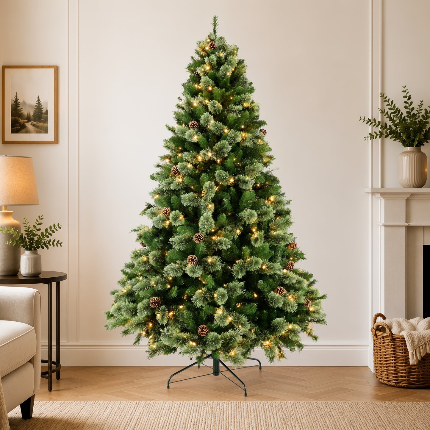 7ft Mountain Spruce Pre-Lit - Puleo Christmas Tree | AT62