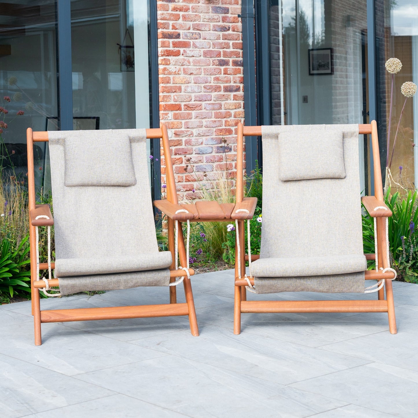 Norfolk Leisure Eucalyptus Adirondack Tete-a-Tete Set