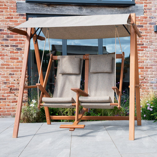 Norfolk Leisure Eucalyptus Twin Swing Bench