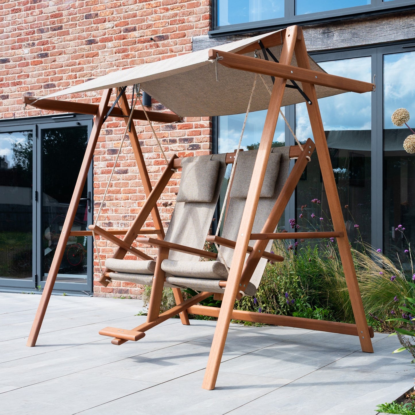 Norfolk Leisure Eucalyptus Twin Swing Bench