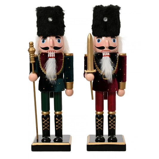 Velvet Gold Nutcracker 25cm - 2 Asst
