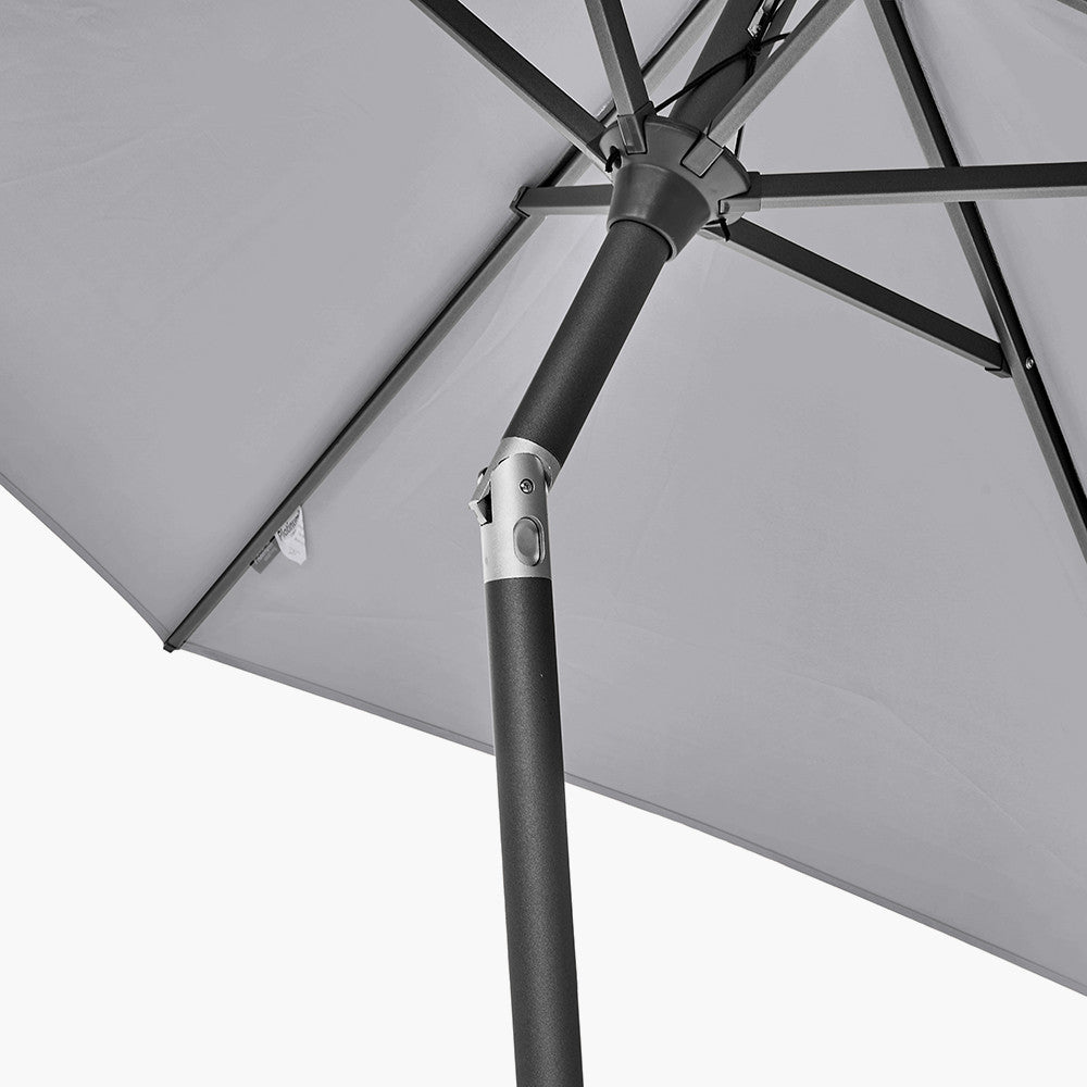 Pacific Lifestyle Riva 2.5m Round Parasol - Luna Grey