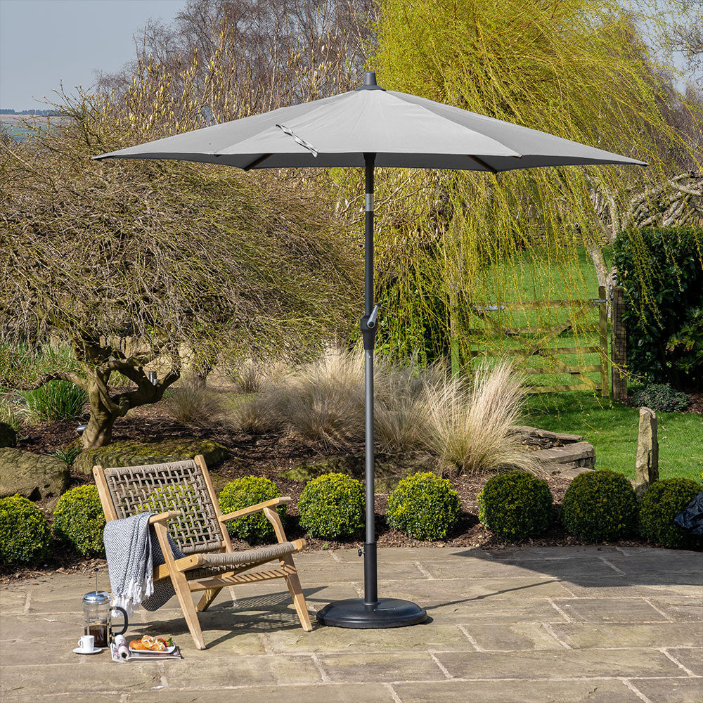 Pacific Lifestyle Riva 2.5m Round Parasol - Luna Grey