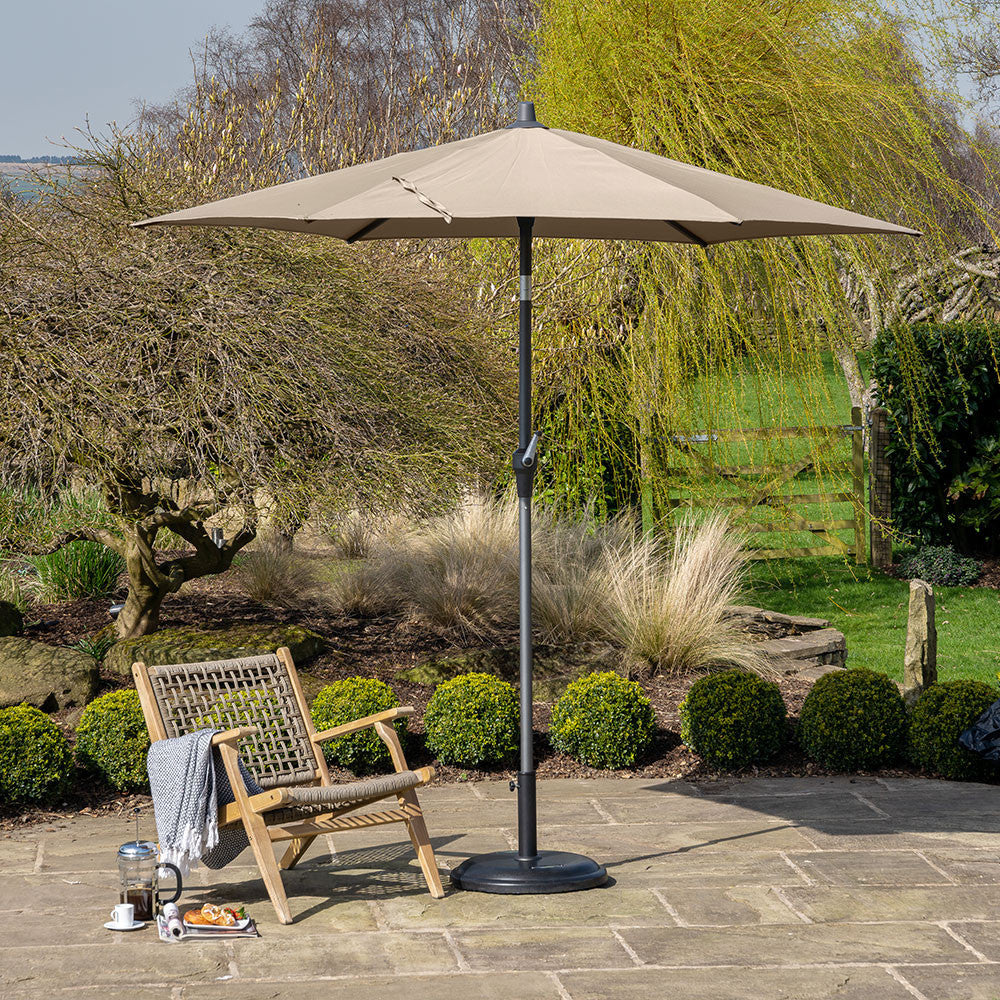 Pacific Lifestyle Riva 2.5m Round Parasol - Taupe