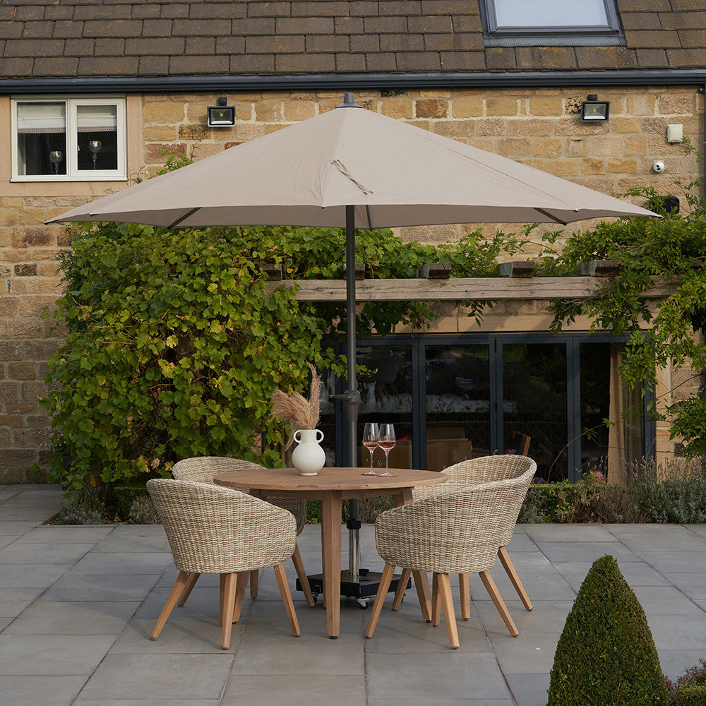 Pacific Lifestyle Riva 3.5m Round Parasol - Taupe