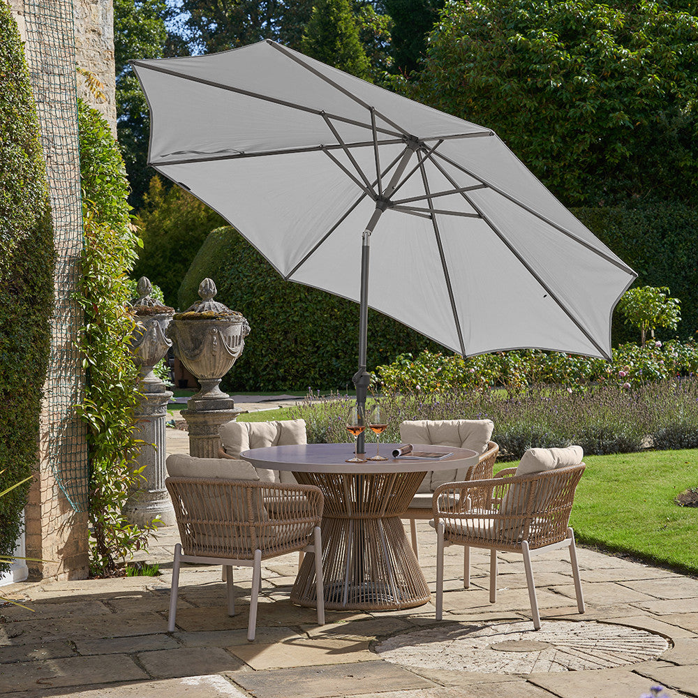 Pacific Lifestyle Riva 3m Round Parasol - Luna Grey