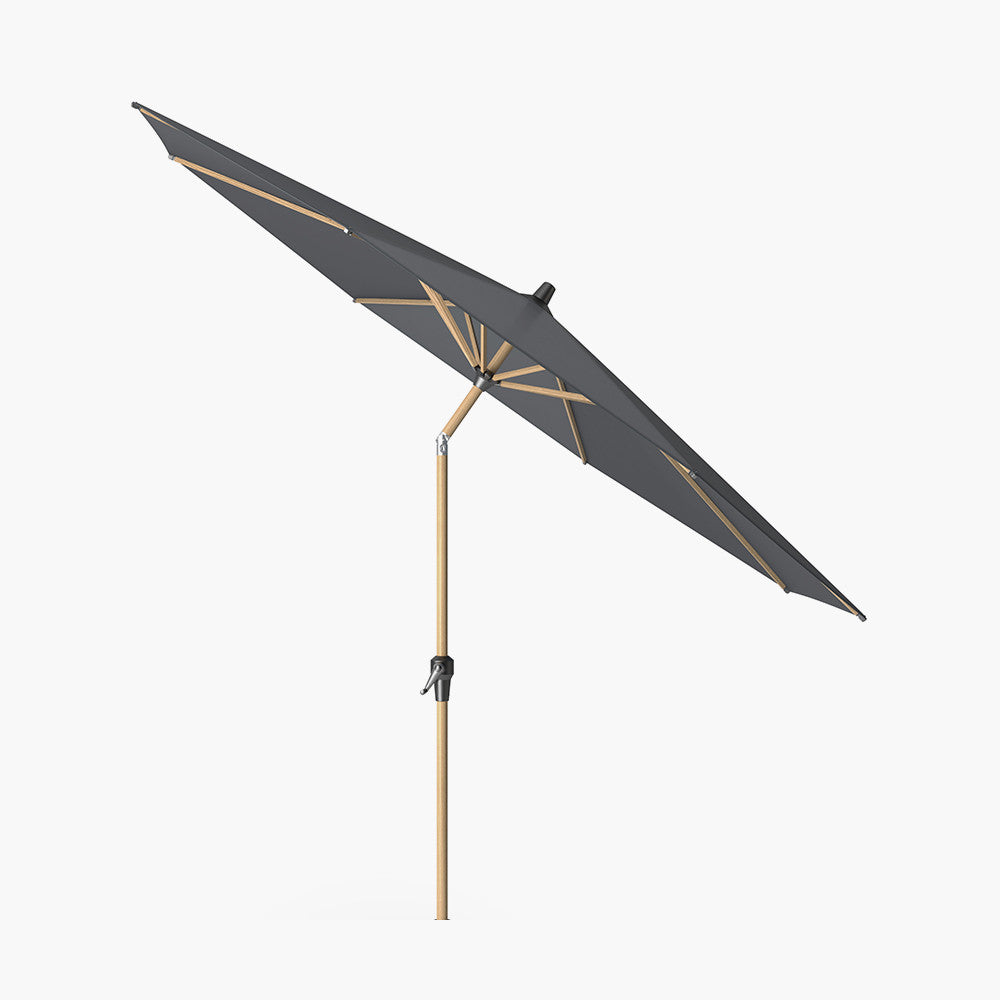 Pacific Lifestyle Riva 3m Teak Round Parasol - Anthracite
