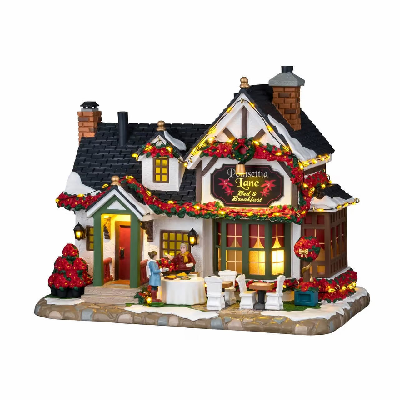 Poinsettia Lane Bed & Breakfast | Lemax Christmas Villages