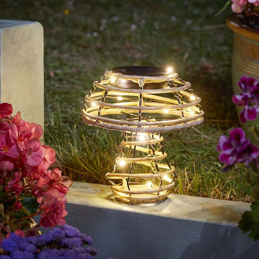 Smart Garden - GlowCap Solar Rattan Mushroom
