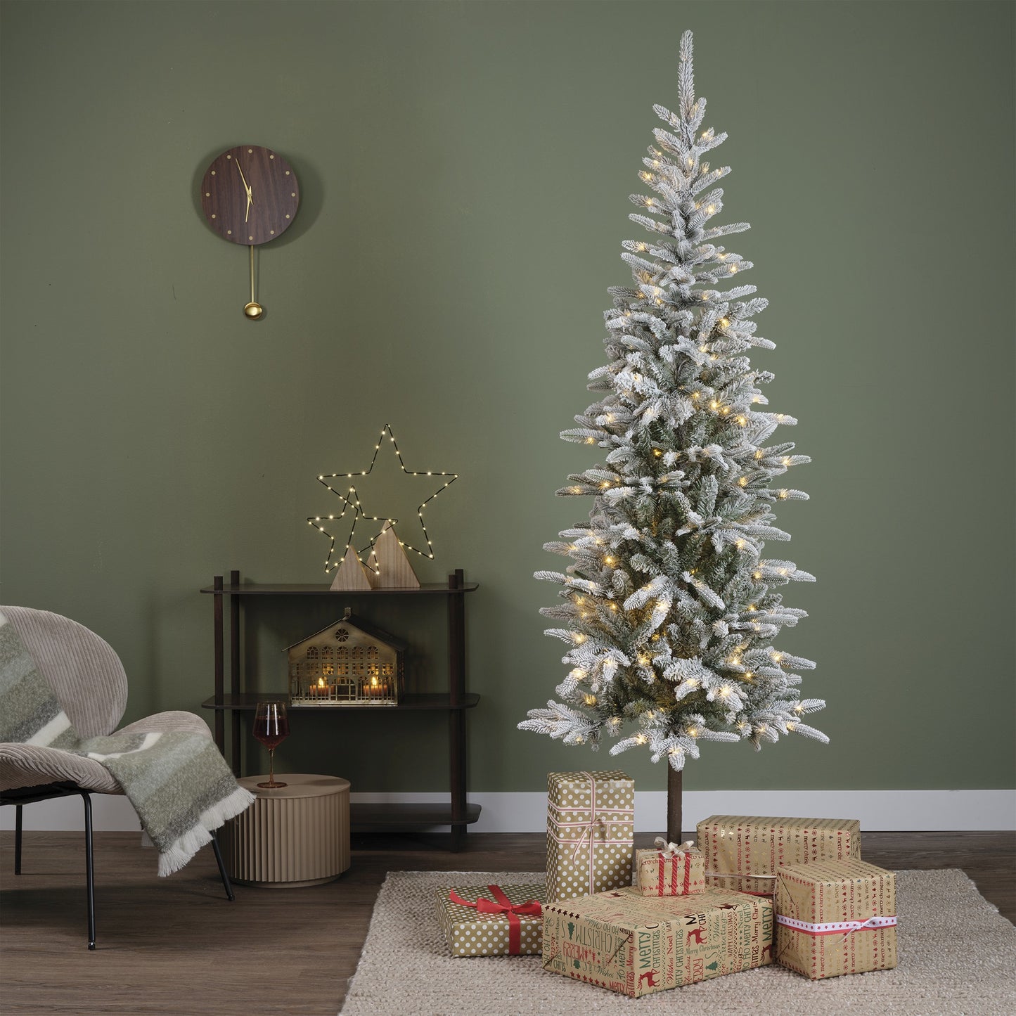 7ft Snowy Nordic Fir Pre-Lit - Kaemingk Everlands Christmas Tree | AT32