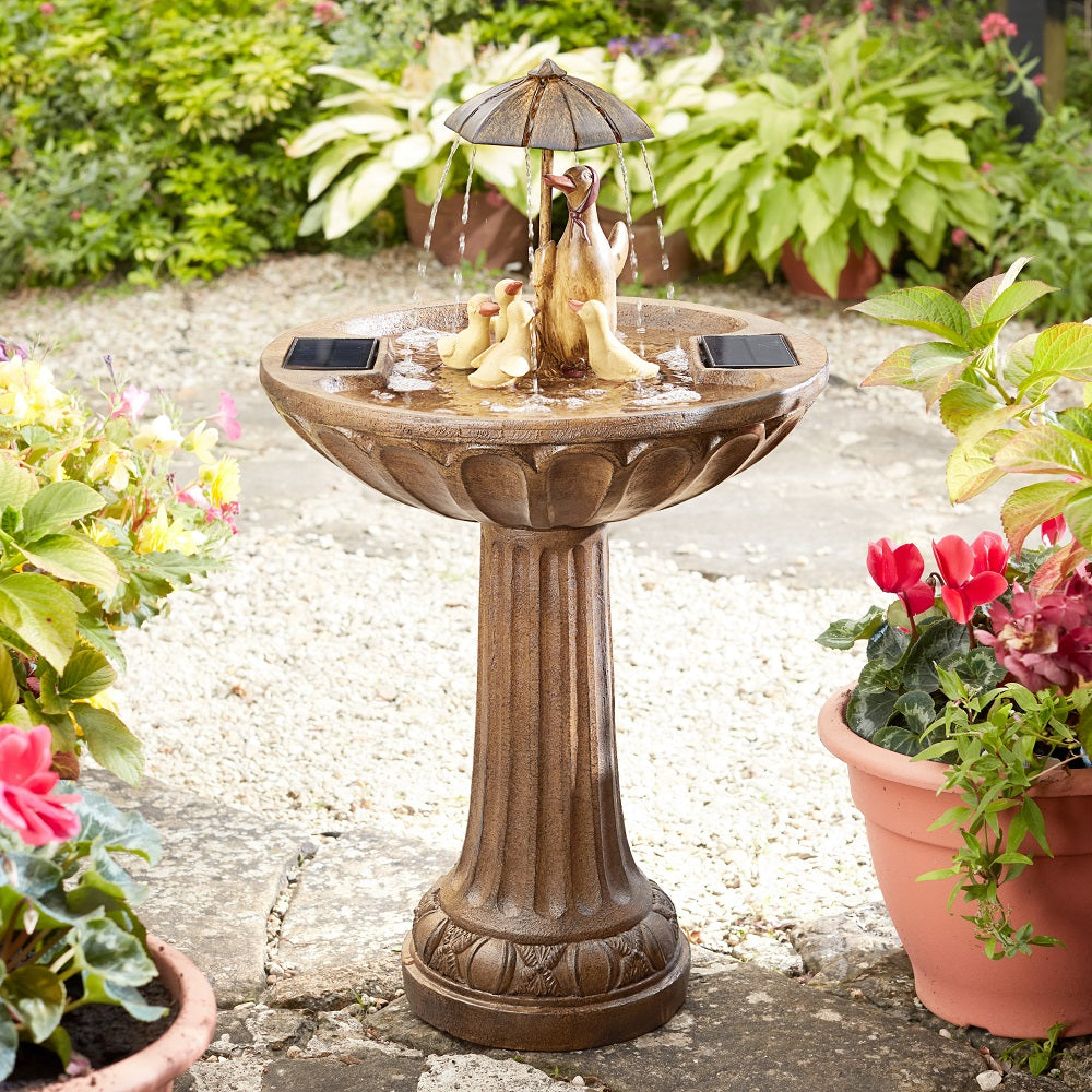 Duck Family - Smart Garden Solar Water Feature