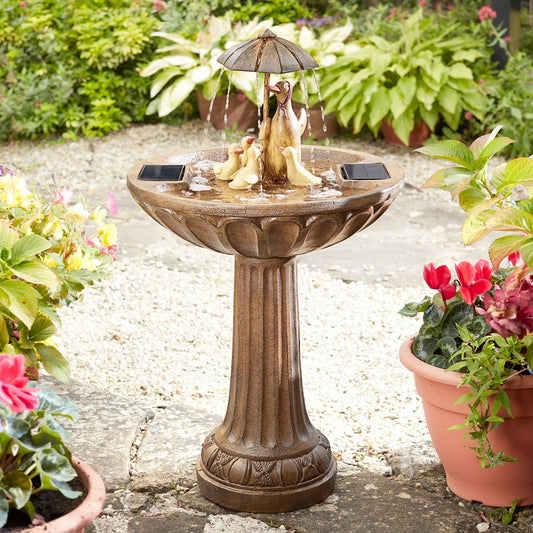 Duck Family - Smart Garden Solar Water Feature