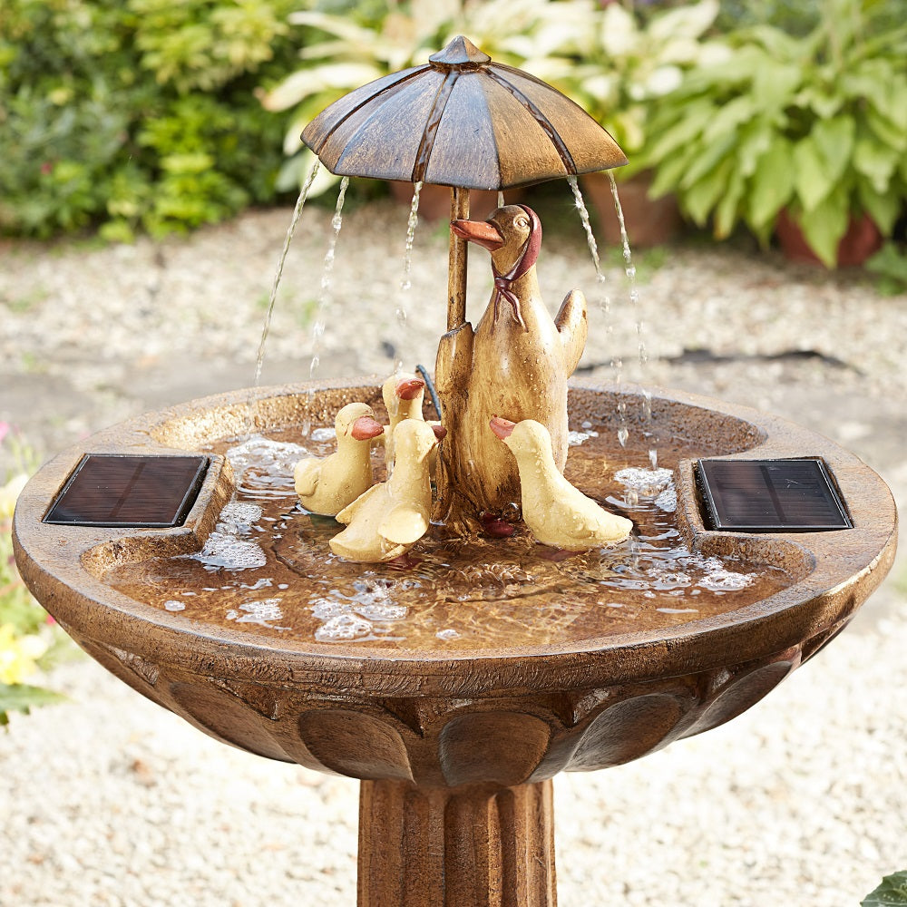 Duck Family - Smart Garden Solar Water Feature