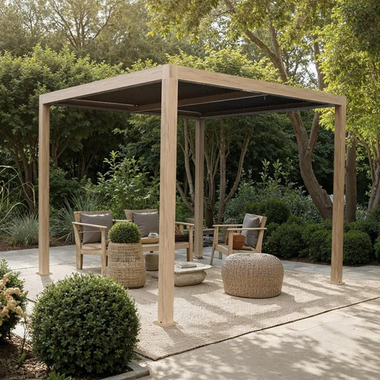 Supremo Belfort 3x3m Pergola - Wood Effect
