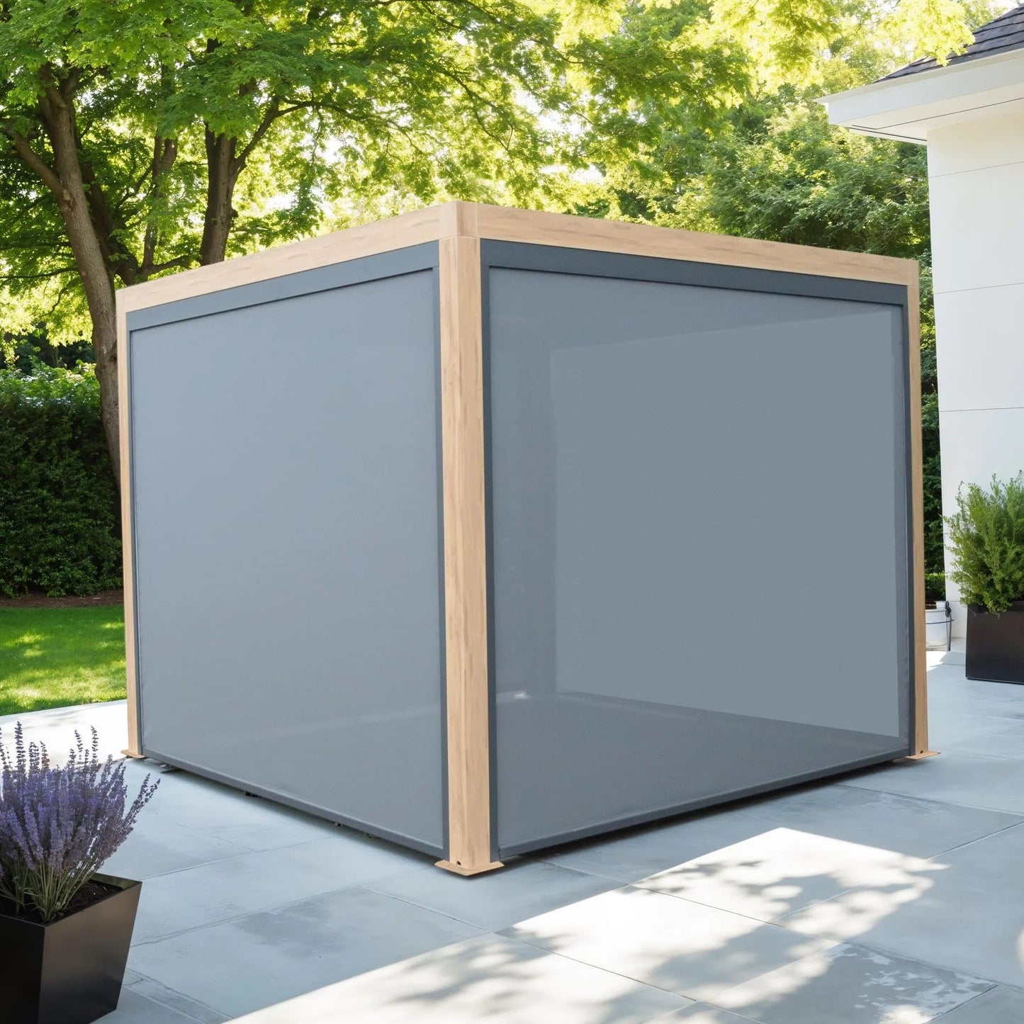 Supremo Belfort 3x3m Pergola - Wood Effect