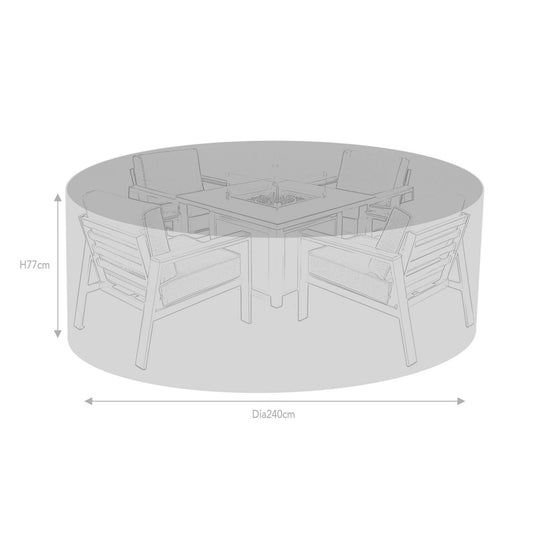 Supremo 4 Seat Round Dining Set Cover