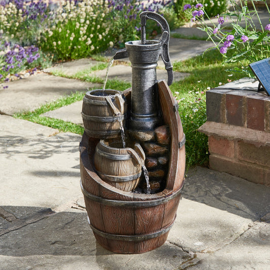 Whisky Barrels - Smart Garden Solar Water Feature
