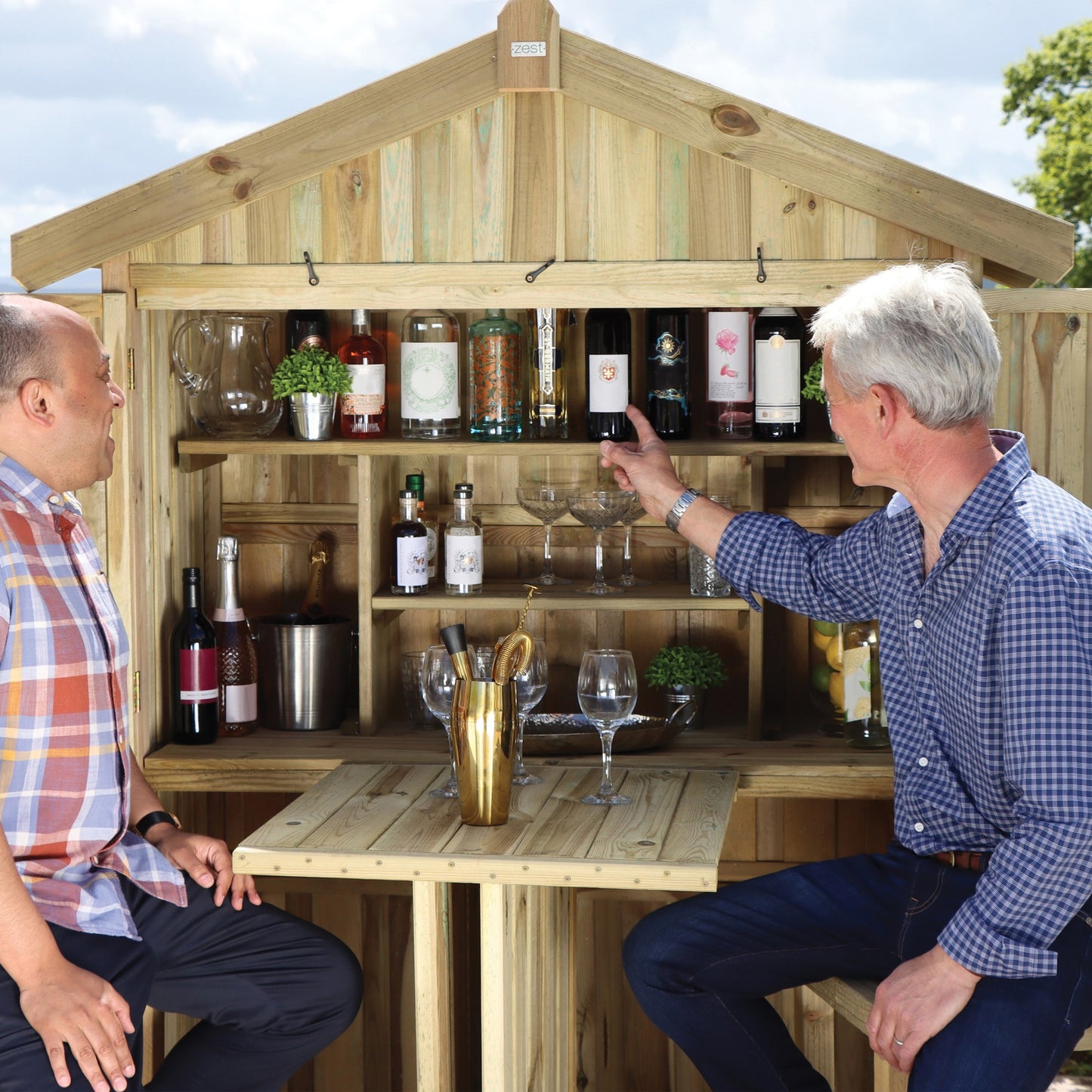 Zest Garden Bar and 2 Stool Set