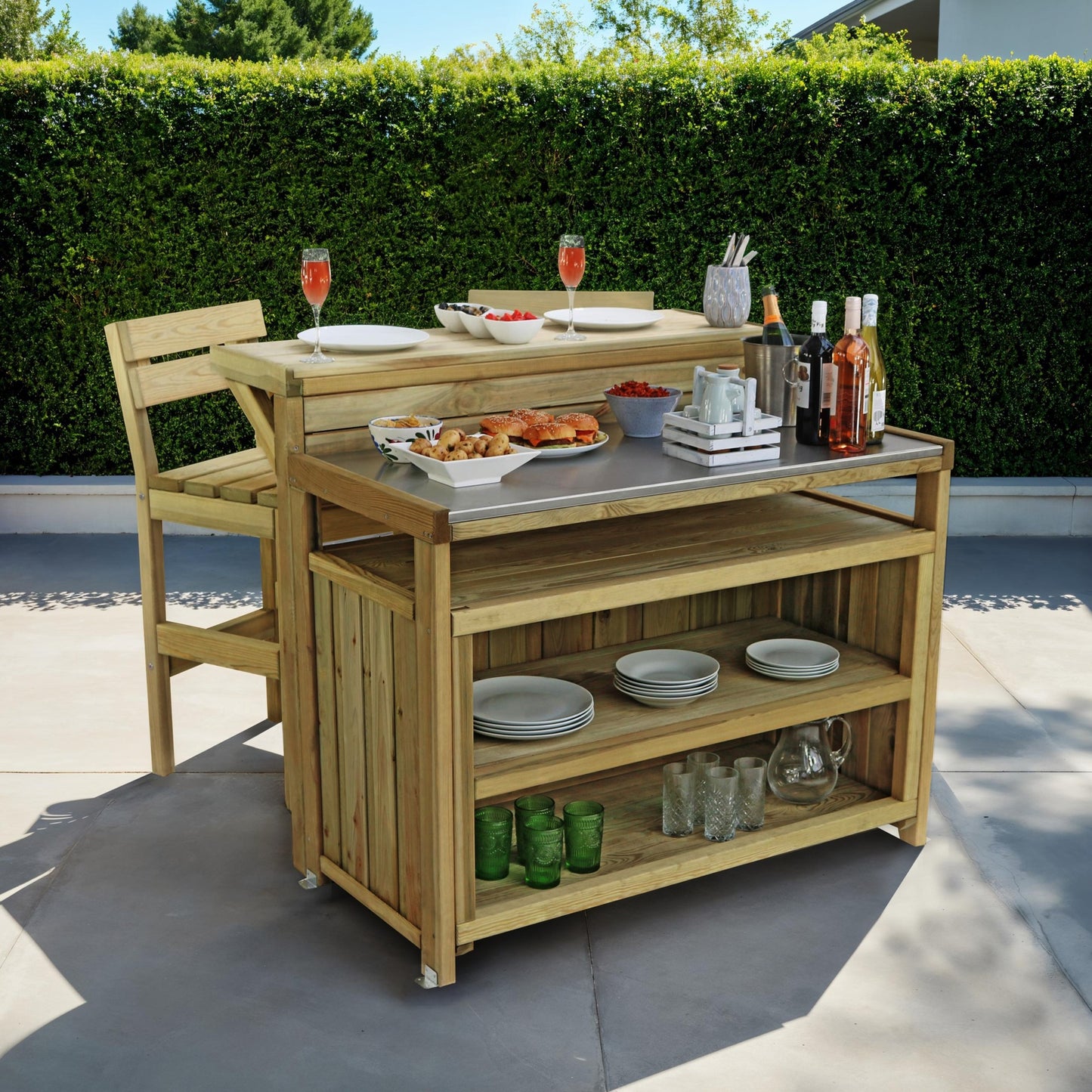 Zest Terraza Outdoor Kitchen Island Set